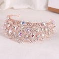 thumbnail image 3 of Nvzi Tiara de boda para novia, diadema de princesa, corona de novia, joyería para el cabello con diamantes de imitación de cristal,graduación, boda, fiesta de disfraces (AB), 3 of 4