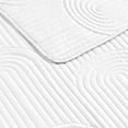 thumbnail image 4 of C&C California Embroidered Quilt Set, 100% Cotton, Breathable, Lightweight, 3-Piece, Full/Queen, White, 4 of 5