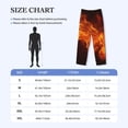 thumbnail image 4 of Kdxio Fiery Orange Flames Energy Pattern Men's Pajama Pants, Elastic Waist with Drawstring and Pockets, Comfortable Loungewear-Small, 4 of 6