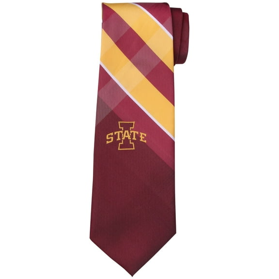 Men's Iowa State Cyclones Woven Poly Grid Tie