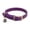 Purple, variant on Adjustable Genuine Leather Cat Collar with Safety Elastic & Bell Soft Lightweight Kitten Collar with Secure Buckle Fastening(Green,Size XS)
