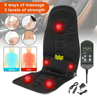 HealthMate IN9514 12V Heated Massage Lumbar Cushion for Back Support,  Supporting Lower Back and Lumbar