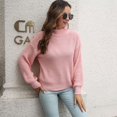 thumbnail image 4 of Suéter de cuello alto, suéter de punto para mujer., 4 of 6