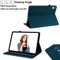 thumbnail image 3 of Dteck Smart Case for iPad Pro 11" 3rd Gen 2021,iPad Pro 11" 2020/2018 Shockproof Butterfly Pattern Leather Card Wallet Case Kickstand Hybrid Rubber Folio Cover for iPad Air 4th Gen 10.9",Darkblue, 3 of 6