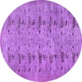 thumbnail image 1 of Ahgly Company Indoor Round Abstract Purple Contemporary Area Rugs, 4' Round, 1 of 4