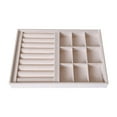 thumbnail image 2 of Organizador de joyas Yinane Bandeja de terciopelo beige Estilo 07, 2 of 8