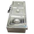 thumbnail image 6 of 3 Pans Food Warmer Restaurants Hotels Food Soup Buffet Steam Table Warming Equipment Commercial, 6 of 13