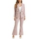 thumbnail image 1 of INSPIRAR CHIC Conjunto de Trabajo de 2 Piezas para Mujeres, Blazer Doble Botonadura y Pantalones Formales XS Rosa, 1 of 6