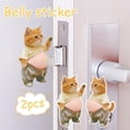 thumbnail image 3 of 2Pcs 3D Cat Belly Sticker,Cute Cartoon Soft Silicone Anti-Collision Sticker,Cat Wearing Clothes with Pink Belly Decals for Phone, Scrapbooks, Planner, Computer and Laptops, 3 of 7