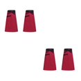 thumbnail image 4 of Moyic Delantal de Chef para hombre y mujer, 2 piezas, con 2 bolsillos, delantales de cocina, babero, accesorio para el hogar, panadería, borde negro rojo 2Conjunto, 4 of 6