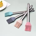 thumbnail image 2 of Grandest Birch Long Handle Grease Brush Wide Application 4 Colors Nordic Style Smooth Edges Barbecue Brush for Kitchen Long Handle, 2 of 8