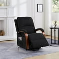 thumbnail image 3 of Power Lift Recliner Chair for Elderly with Heat and Massage, Electric Lift Chair with Side Pocket, Fabric Recliner Sofa with Solid Wood Armrests for Living Room, Bedroom, Weight Capacity 320 LBS, 3 of 9