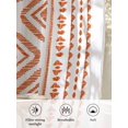 thumbnail image 6 of Sheer Curtains 84 Inches Long 2 Panels Set for Living Room, Orange Boho Semi Sheer Curtains for Windows, Vintage Southwestern Geometric Stripes Voile Window Treatments Rod Pocket Curtain, 6 of 7