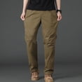 thumbnail image 6 of Zshosam Men's Casual Pants Lightweight Stretch Slim Fit Pants with Pockets(Yellow,XXXL), 6 of 6
