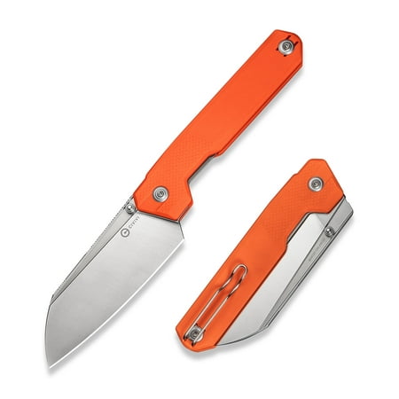 CIVIVI Hid Folding Pocket Knife 4.14 Swedish 14C28N Blade G10 Handle Nested Liner Lock Kitchen Knife with Thumb Stud Opener Ideal for Outdoor Use Camping Hiking and EDC C23008-4 Orange