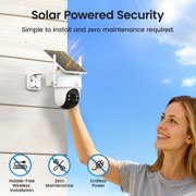 Dekco 2K QHD Solar Security Cameras Wireless Outdoor