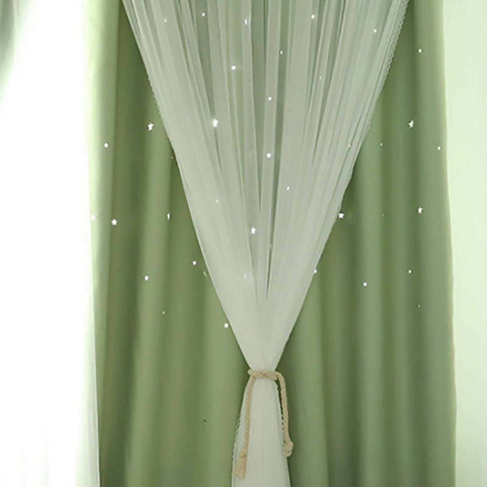 Hollow-Out Stars Curtain Star Cut Out Blackout Curtains for Bedroom Double Layer Blackout Window Drape for Kids Room Bedroom (1 Panel, 39.37"*78.74")