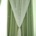 thumbnail image 3 of Hollow-Out Stars Curtain Star Cut Out Blackout Curtains for Bedroom Double Layer Blackout Window Drape for Kids Room Bedroom (1 Panel, 39.37"*78.74"), 3 of 6