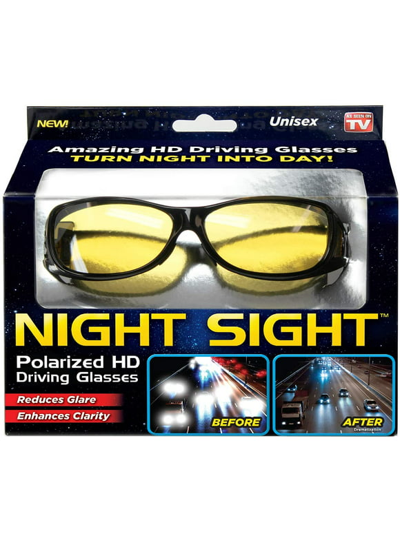 Night Sight Night Vision Polarized HD Driving Glasses, HD Polarized Night Vision Stylish Driving Sunglasses, Men and Women, Anti Glare, Scratch Resistant