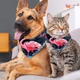 thumbnail image 4 of Flamingo Chic Chiffon Pet Scarf Pack of Two - Light Breathable Collars for Cats and Dogs - 40.6x40.6x58/16x16x22.8in, 53.3x53.3x76.2/20.9x20.9x30 in, 4 of 5