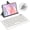 white, variant on BATTOP Foldable Bluetooth Keyboard with Protective Stand Case, Portable Wireless Keyboard, Compatible for Tablet, Smartphone, Laptop(Black)
