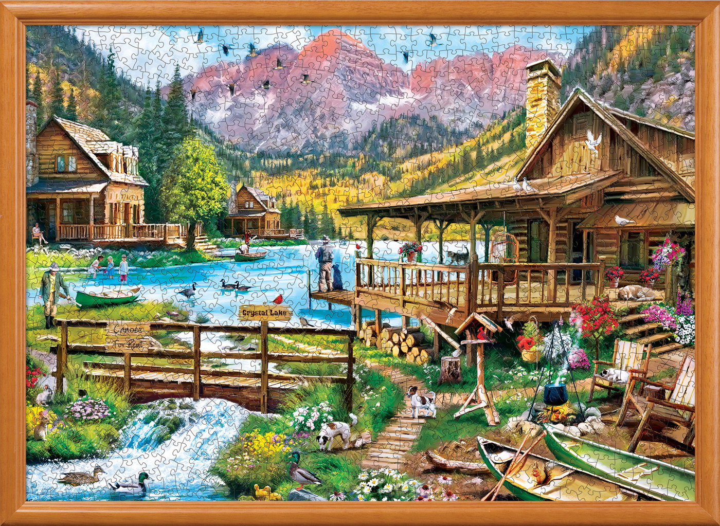 Alpine Lake Stanley Lake McGown Peak Jigsaw Puzzle by Art Sandi - Pixels