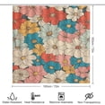 thumbnail image 2 of Floral Colorful Flower 4Pcs Shower Curtain Set Shower Curtain Set with Carpet Bath Mat, 2 of 7