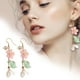 thumbnail image 3 of Pendientes largos con borlas y flores de pétalos de cereza, muy femeninos, 3 of 7
