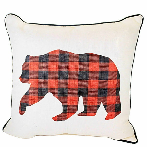 Christmas Buffalo Check Bear Fabric Home Decor Checkered Chr0135