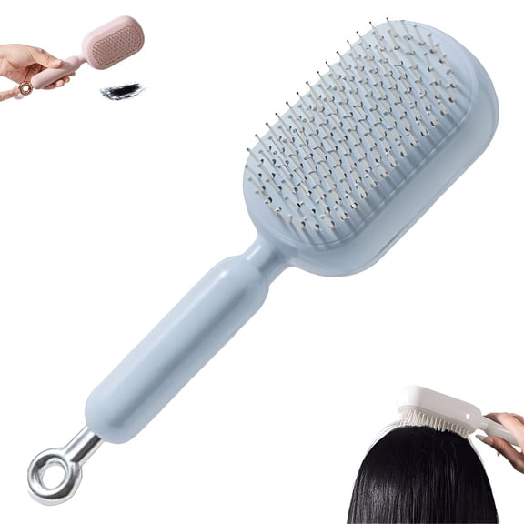 ACDANC Retractable Cushion Massage Brush, Self Cleaning Air Cushion Comb with Retractable Bristles, Easy Clean Anti Static Hair Brush for All Hair Types, Portable Detangling Comb for Home and Travel