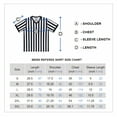 thumbnail image 2 of TOPTIE Sporting Goods Men's Referee Shirt Official V-Neck Black & White Stripe Jersey-XL, 2 of 6