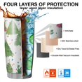 thumbnail image 7 of 20oz Tumblers White Christmas Watercolor Tree Pattern Stainless Steel Vacuum Insulated Double Wall Travel Tumbler Cups Mug with Lid and Straw,Cleaning Brush for Cold & Hot Drinks, 7 of 7