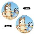 thumbnail image 2 of Pofeuu Bluey for Portable Pocket Makeup Mirror PU Cover Compact Travel Mirror with Normal and Magnifying Double Sided Glass-Round Shape, 2 of 9