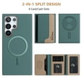 thumbnail image 6 of Decase Premium Flip Magnetic Wallet Case Compatible with Samsung Galaxy S24 FE,Shockproof RFID Wallet Protection Cover with Credit Card & Cash Slot,PC+TPU & PU Leather Hybrid Back Cover,Green, 6 of 12