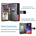thumbnail image 6 of iPhone 13 Mini Case, Wallet Case for iPhone 13 Mini, iPhone 13 PU Leather Case, Njjex Luxury PU Leather [9 Card Slots Holder ] Carrying Folio Flip Cover [Detachable Magnetic Hard Case] -Black, 6 of 6