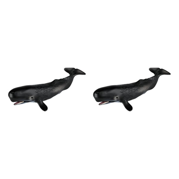 Vogacara Figures Animals Shark Sea Life Toys Educational Marine for Kids 2piezas Cachalote D
