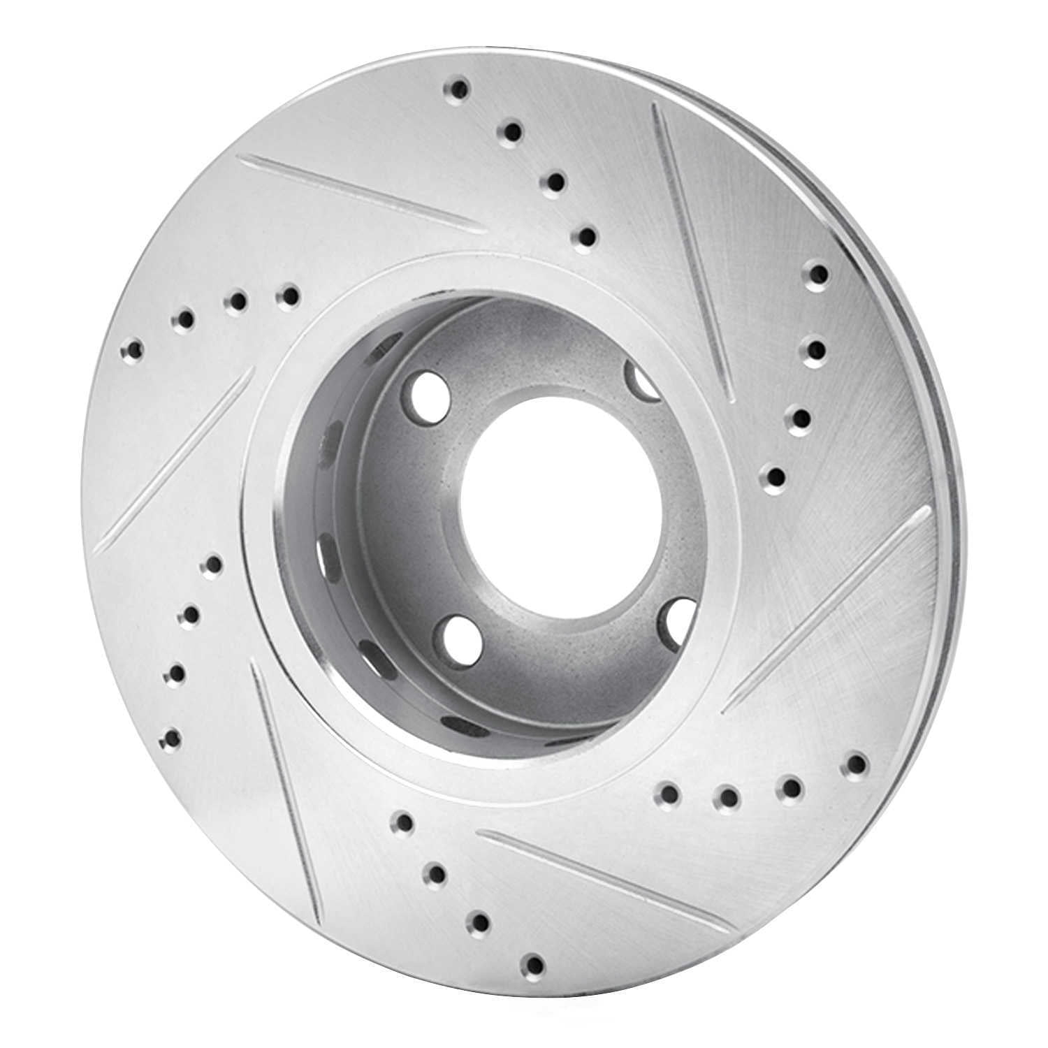 Dynamic Friction Company 631-73010L DFC Brake Rotor - Drilled And Slotted - Silver