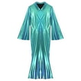 thumbnail image 5 of Doomiva 90s Rock Star Disco Ballroom Costume for Adult Men Metallic V Neck Bell One Piece Jumpsuits Blue XL, 5 of 7