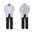 thumbnail image 2 of 5-7pc Formal Black White Suit Set Turquoise Bow Necktie Vest Boy Baby Sm-20 Teen, 2 of 3