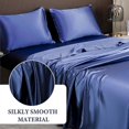 thumbnail image 3 of Satin Sheets Silky & Luxury Bed Set, Soft Deep Pocket Sheets Cooling Bed Set, 3 of 5