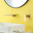 thumbnail image 2 of Boyel Living Waterfall Bathroom Faucet 1- Handle Wall Mount Sink Faucet Modern Bathtub Mixer Tap Brushed Gold, 2 of 7