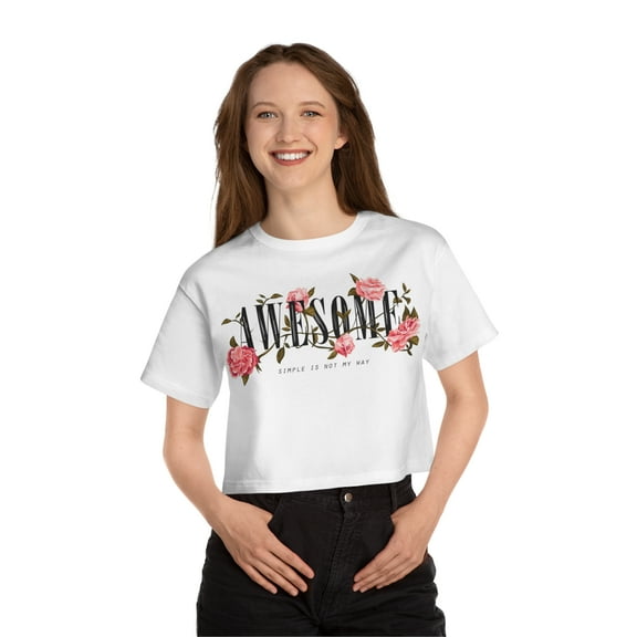 Awesome Champion Women's Heritage Cropped T-Shirt