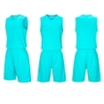 thumbnail image 1 of Conjuntos de camisetas sin mangas de cuello redondo para niños, conjunto de traje de fútbol de color sólido para juegos deportivos universitarios, partidos de rendimiento, uniformes de entrenamiento y, 1 of 5