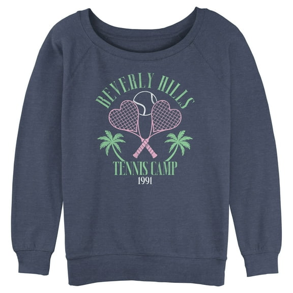 Junior's Lost Gods Beverly Hills Tennis Camp  Sweatshirt Blue Heather Small