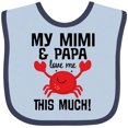 thumbnail image 3 of Inktastic Mimi and Papa Love Me Crab Boys or Girls Baby Bib, 3 of 4