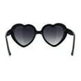 thumbnail image 4 of Iconic Large Bubble Heart Shape Cute Plastic Sunglasses Black Smoke, 4 of 4