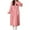 Pink, variant on Fancifize Flannel Robe for Women Long Sleeve Bathrobe with Pockets Shower Nightgown Long Casual Loungewear Soft Pajamas