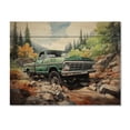 thumbnail image 3 of Designart "Offroad Adventures The Pickup Truck III" Transportation Print on Natural Pine Wood, 3 of 5