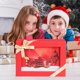 thumbnail image 5 of Adornos navideños, adornos para el árbol de Navidad, regalos de Navidad, caja de regalo navideña con luces para novia, linda caja de regalo de Nochebuena con luces, papel de regalo navideño, 5 of 6