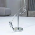 thumbnail image 4 of "Kinetic Fishing Motion Sculpture - Balancing Art Desktop Decor, Stainless Steel Physics Desk Toy for Home Office, Relaxing Kinetic Movement Display" 1PC, 4 of 7
